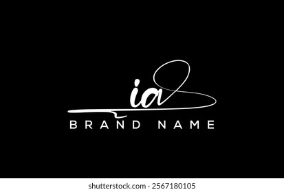 IA letter beauty handwriting vector logo. 