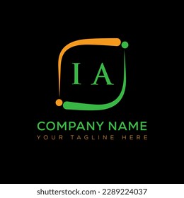 IA Brief Logo kreatives Design. IA einzigartiges Design.
