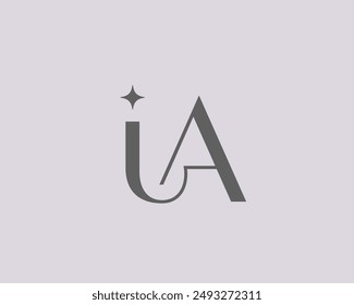 IA letter logo icon design. Classic style luxury initials monogram.