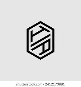 IA line geometric monogram with high quality professional design that will print well