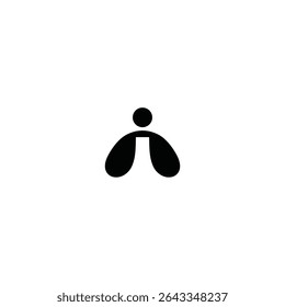 IA logo design element technology vector