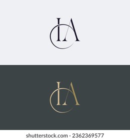 Diseño del logotipo de IA. Ilustración vectorial.