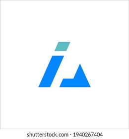 IA logo design vector sign 