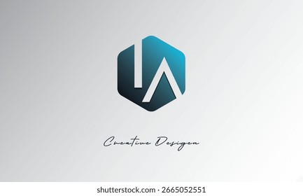IA Minimal Polygon Shape Abstract Negative Space Symbol for Branding Use"