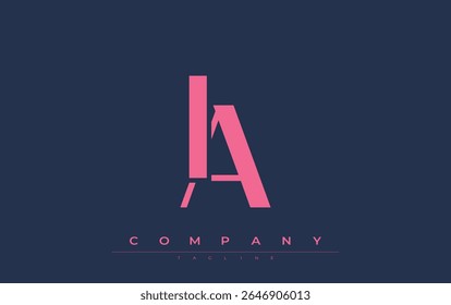 IA Modern Initials Logo Design. Branding logo with stylized initials showcasing bold design and modern aesthetic. Ideal for professional business branding or creative projects focusing on minimalistic