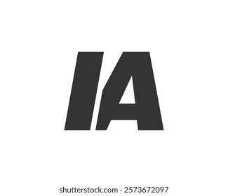 IA Techno Editable Font Logo For Corporate Branding. Bold, Futuristic Design With Unique Typographic Ideas. Minimal Custom Type And Dynamic Letter Variations For Promotion, Printing, And Book Titles