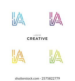 IA, VA, IVA Creative Latter Logo Design. Monogram Design. By Custom Branding Logo. Creative Logo Design. Vector illustration. Modern Design. Logo Template.