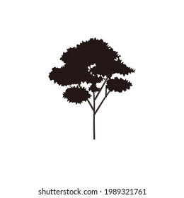 IA vector set of trees that can be used as a background or decoration.