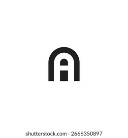 Logotipo de la línea de tecnología de Vector IA