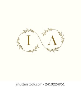 IA wedding infinity in elegant monogram with high quality professional design that will print well