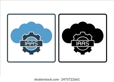 IaaS icon. icon relacionado con la computación en la nube. adecuado para Sitio web, App, interfaces de usuario, imprimible, etc. estilo de ícono de línea. diseño de Vector simple editable