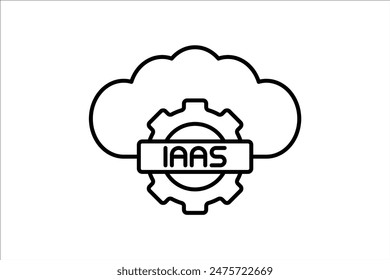 IaaS icon. icon relacionado con la computación en la nube. adecuado para Sitio web, App, interfaces de usuario, imprimible, etc. estilo de ícono de línea. diseño de Vector simple editable