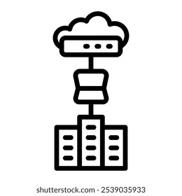 IaaS Línea de Vector Icon Design