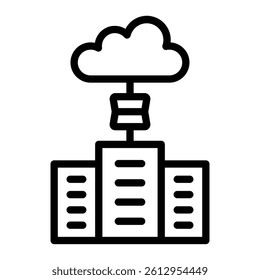 IaaS Vector Line Icon Design