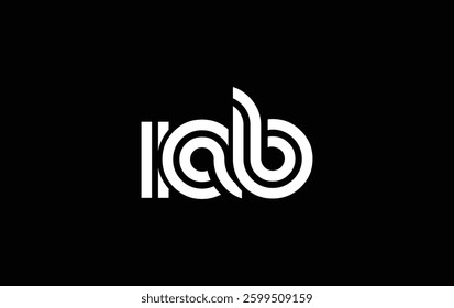 IAB Creative Unique Modern Letter Logo Design. Stylized logo featuring a unique letter design, presenting abstract minimalist aesthetics and modern appeal.