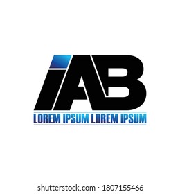 IAB letter monogram logo design vector