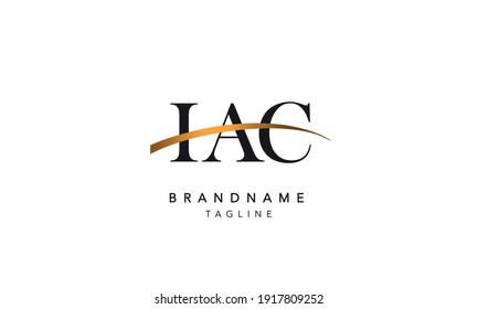 IAC Alphabet swoosh inicial Resumen Icono Icono Ilustración vectorial