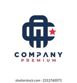 iac letter star initials logo design premium luxury company vector