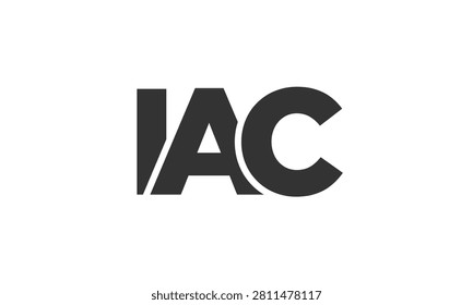 IAC logo design template with strong and modern bold text. Initial based vector logotype featuring simple and minimal typography. Trendy company identity ideal for businesses brand presence.