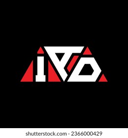 IAD triangle letter logo design with triangle shape. IAD triangle logo design monogram. IAD triangle vector logo template with red color. IAD triangular logo Simple, Elegant, and Luxurious design.