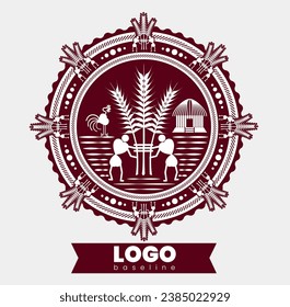 Iadivasi , Warli logo,ndian rural life in art painting. Warli painting showing Tribal Lifestyle. Modern painting, illustration, art, vector, drawing and wall Warli logo.