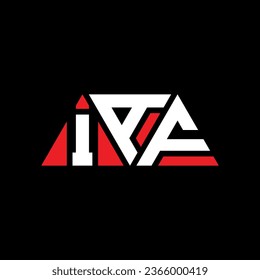 IAF triangle letter logo design with triangle shape. IAF triangle logo design monogram. IAF triangle vector logo template with red color. IAF triangular logo Simple, Elegant, and Luxurious design.