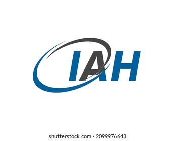 IAH letter creative modern elegant swoosh logo design