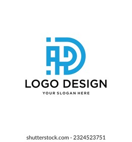 IAHD Letter Initial Creative Logo Design Vector