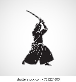 Iaido vector logo icon illustration