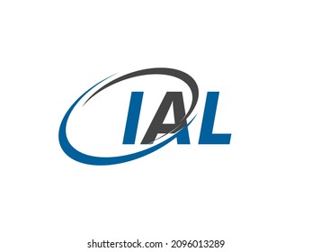 IAL letter creative modern elegant swoosh logo design