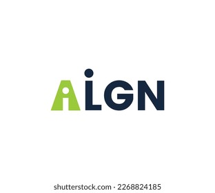 IALIGN word mark vector logo templet.