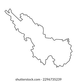 Ialoveni district map, province of Moldova. Vector illustration.