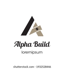 Diseño del logotipo o de la plantilla de símbolos de IAlpha Build