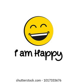 I'am Happy Logo Vector Template Design