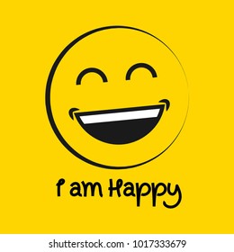 I'am Happy Logo Vector Template Design