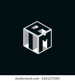 
iam logo. Aim logo. Cube iam icon negatif illustration