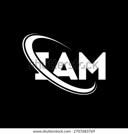 IAM logo. IAM letter. IAM letter logo design. Intitials IAM logo linked with circle and uppercase monogram logo. IAM-typography for technology, business and real estate brand.