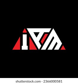 IAM triangle letter logo design with triangle shape. IAM triangle logo design monogram. IAM triangle vector logo template with red color. IAM triangular logo Simple, Elegant, and Luxurious design.