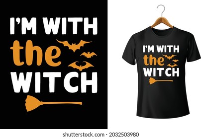 I'am with the witch shirt, Halloween shirt, witch shirt, Halloween bats.