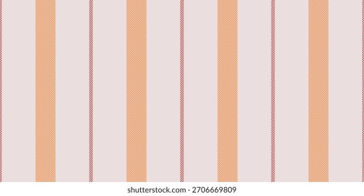Iapanese lines stripe pattern, age texture vertical background. Nook textile fabric seamless vector in white and orange colors palette.