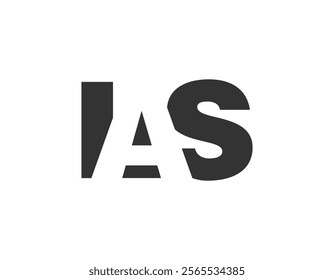 IAS logo design. Initial letter I A S bold font style for tech startups, consulting, corporate branding. Creative company name, headlines typography identity, trendy logotype. Vector illustration.