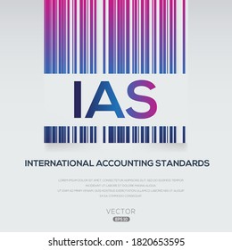IAS mean (International Accounting Standards),Vector illustration.