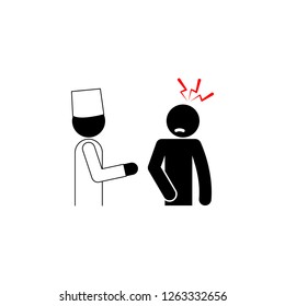 iatrophobia, fear icon on white background. Can be used for web, logo, mobile app, UI, UX
