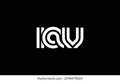 IAV Creative Unique Modern Letter Logo Design. Stylized logo featuring a unique letter design, presenting abstract minimalist aesthetics and modern appeal.