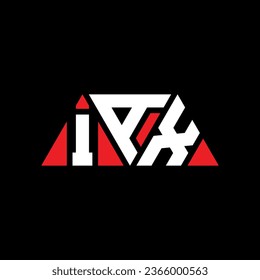 IAX triangle letter logo design with triangle shape. IAX triangle logo design monogram. IAX triangle vector logo template with red color. IAX triangular logo Simple, Elegant, and Luxurious design.