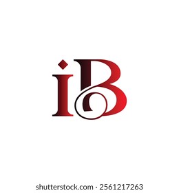 ib abstract alphabet wordmark icon emblem symbol business logo design