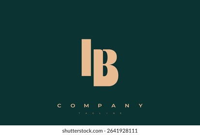 IB Abstract Geometric Logo Design. Modern and elegant logo design with simplistic typography elements, showcasing branding excellence.