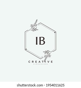 IB Beauty vector initial logo art, handwriting logo of initial signature, wedding, fashion, jewerly, boutique, floral and botanical with creative template for any company or business.