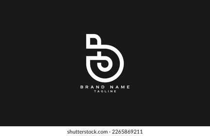 IB, BI, Abstract initial monogram letter alphabet logo design