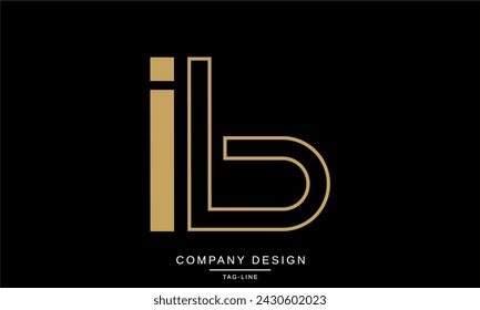 IB, BI  Abstract Letters Logo Monogram